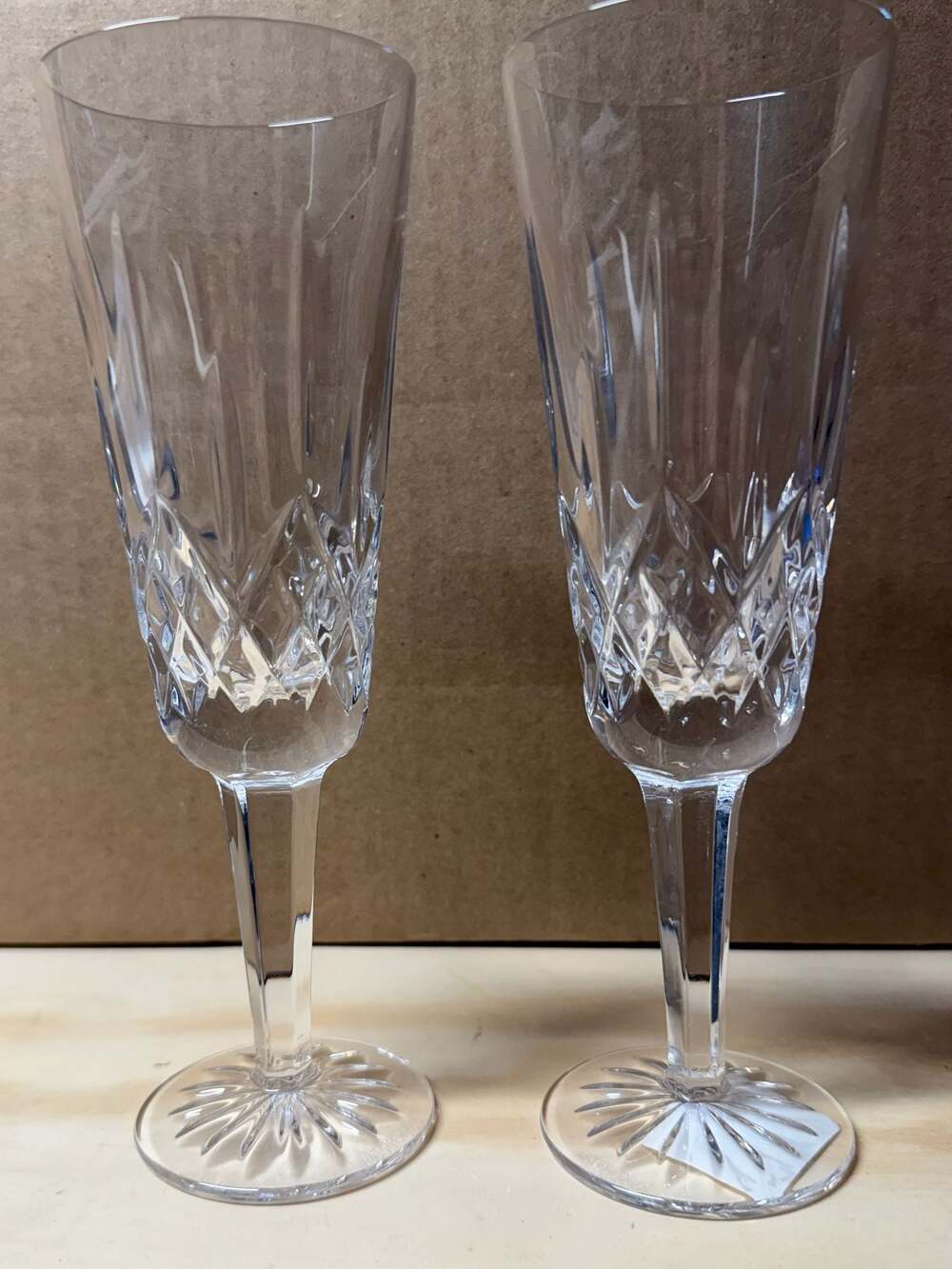 Waterford Lismore Crystal Champagne Flute Set of 2